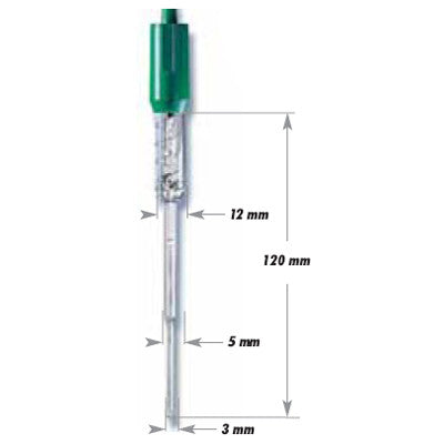 HI 1083B Combination pH Electrode w/ Micro Bulb BNC Connection - Acorn Scientific