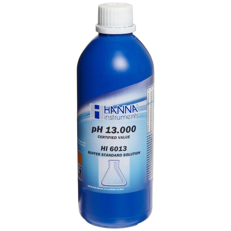 HANNA HI 6013 Millesimal Buffer Solution. 13.000 pH. 500 mL bottle - Acorn Scientific