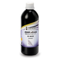 HANNA HI 8039L 5000 µS/cm EC Solution. 500 mL FDA Bottle. Certified - Acorn Scientific