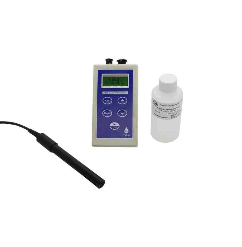 TPS 122162/1 AQUA-C Waterproof Conductivity-TDS-Temp Meter k=0.1, 1 or 10 sensor