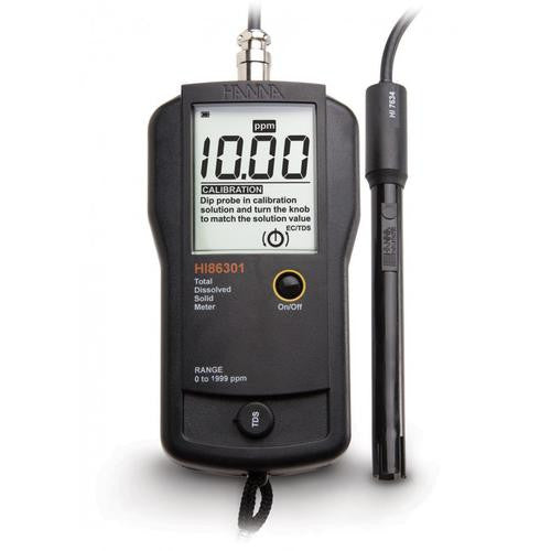 HANNA HI 86301 TDS Portable Meter 1 mg/L resolution