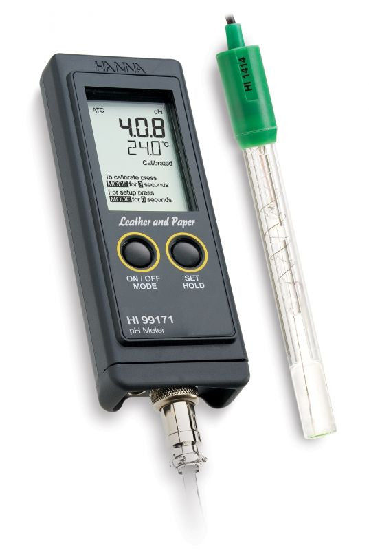HANNA HI 99171 pH Meter for Leather and Paper - Acorn Scientific