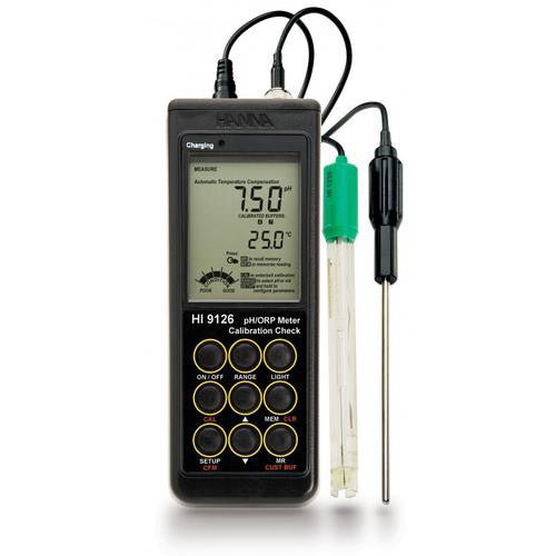 HI 9126 pH/mV/°C Meter - CalCheck. waterproof - Acorn Scientific
