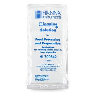 HI 700642P  Cleaning Solution for Cheese Deposits (Food Industry) 25 x 20 mL sachet - Acorn Scientific