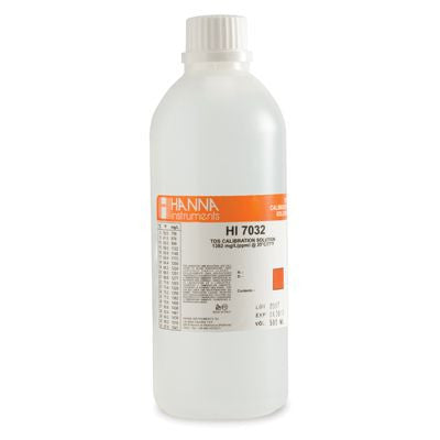 HI 7032L 1382 mg/L (ppm) TDS Bottle. 500 mL Bottle - Acorn Scientific