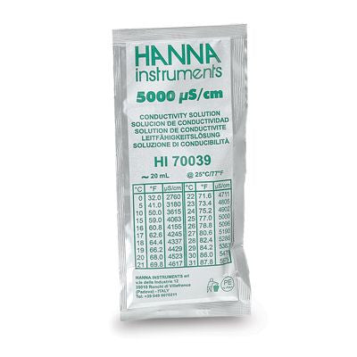 HI 70039P - EC 5000 µS/cm@25°C - 25x20ml - Acorn Scientific