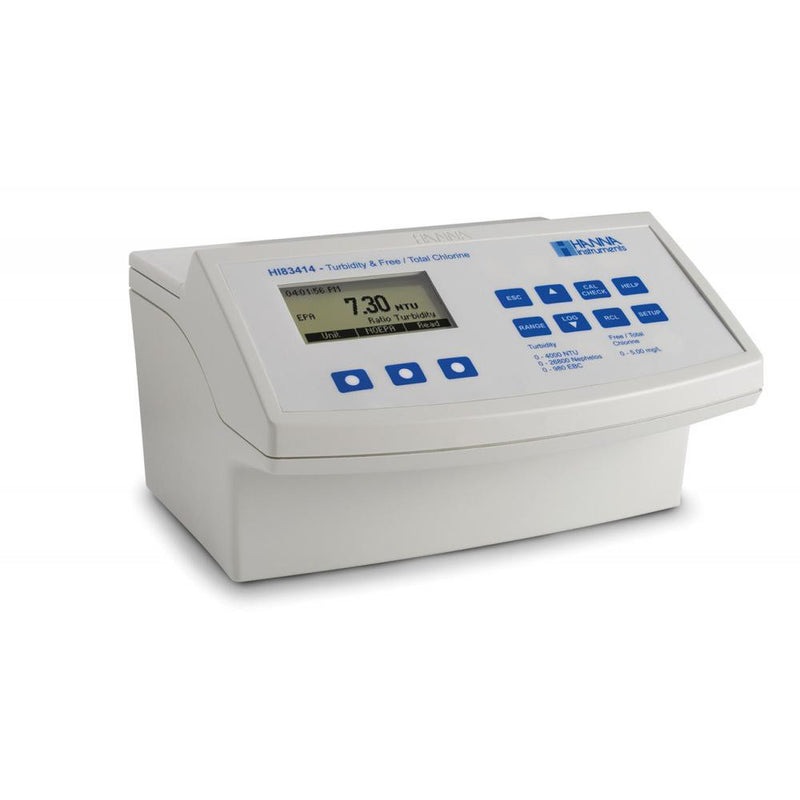 HANNA HI 83414-02 Bench Top Turbidity + Chlorine. US EPA Compliant - Acorn Scientific