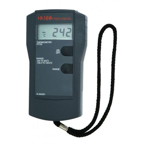 HANNA HI 955501 4-wire Pt100 Thermometer with Interchangeable Probe Option - Acorn Scientific