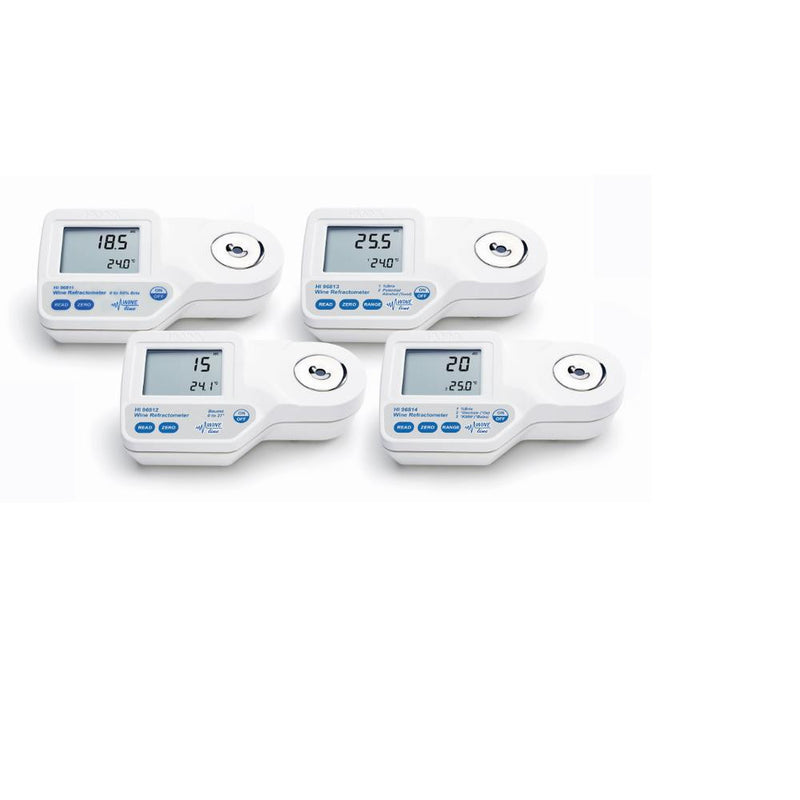 HANNA HI 96814 Digital Refractometer for Measurement of Sugar in Wine %Brix. °Oechsle & °KMW - Acorn Scientific