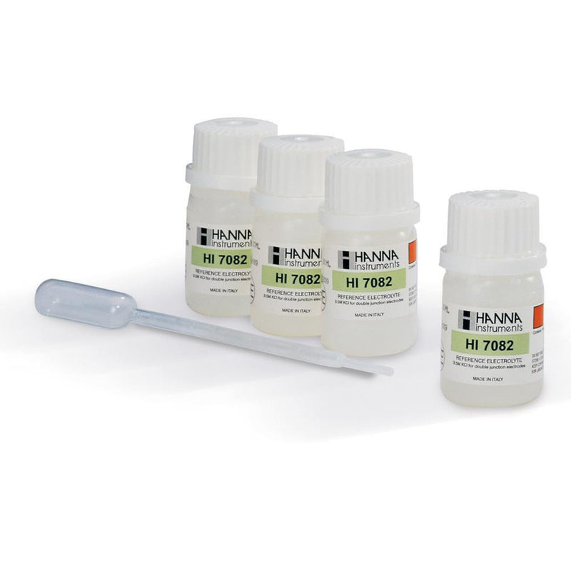 HI 7082 Electrolyte Solution 3.5M KCL. 4 x 30 ml - Acorn Scientific