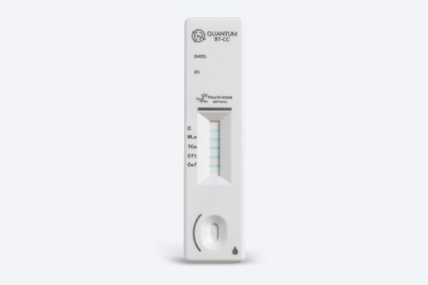 Prognosis Biotech Quantum BT-CC -  2 antibiotic families, β-Lactams, including Ceftiofur and Cefalexin, and Tetracyclines in raw cow, sheep, and goat milk, pasteurized milk and milk powder LFD Test Kit - Acorn Scientific