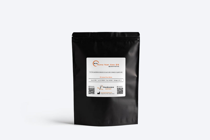Prognosis Biotech Rapid Test Cow 25 Quantitative - Cow’s milk in sheep’s or goat’s milk LFD Test Kit - Acorn Scientific