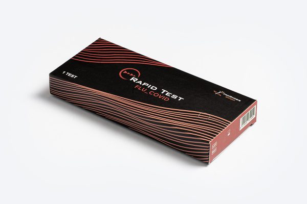 Prognosis Biotech Rapid Test Flu_Covid - Influenza A, Influenza B and SARS-CoV-2 antigens LFD Test Kit - Acorn Scientific