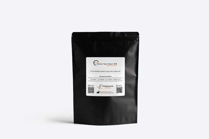 Prognosis Biotech Rapid Test Goat 25 Quantitative - Goat’s milk in sheep’s milk LFD Test Kit - Acorn Scientific