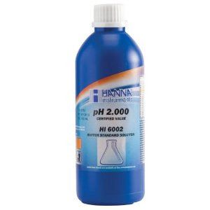 HI 6002  Millesimal Buffer Solution. 2.000 pH. 500 mL bottle - Acorn Scientific
