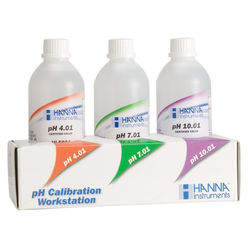 HI 54710  pH 4.01. pH 7.01. pH 10.01 3 x 500 mL bottles - Acorn Scientific