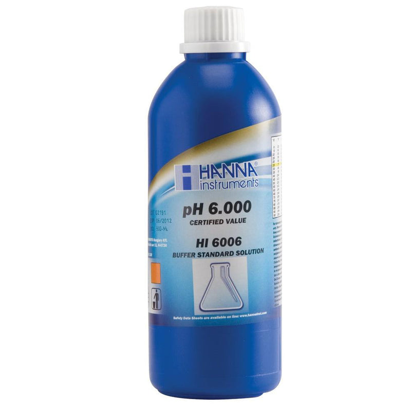 HI 6006  Millesimal Buffer Solution. 6.000 pH. 500 mL bottle - Acorn Scientific