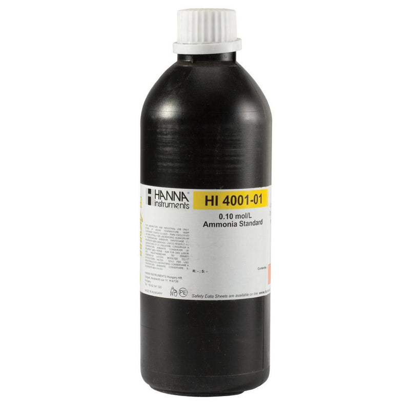 HANNA HI 4001-03 ISE 1000 mg/L (ppm) Ammonia Std . 500 ml Bottle