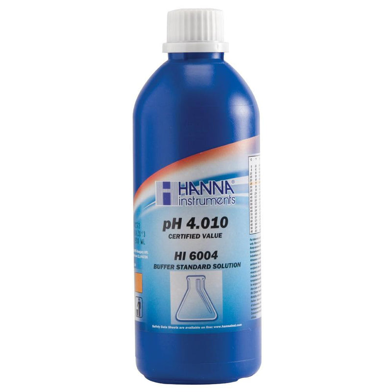 HI 6004  Millesimal Buffer Solution. 4.010 pH. 500 mL bottle - 500ml - Acorn Scientific