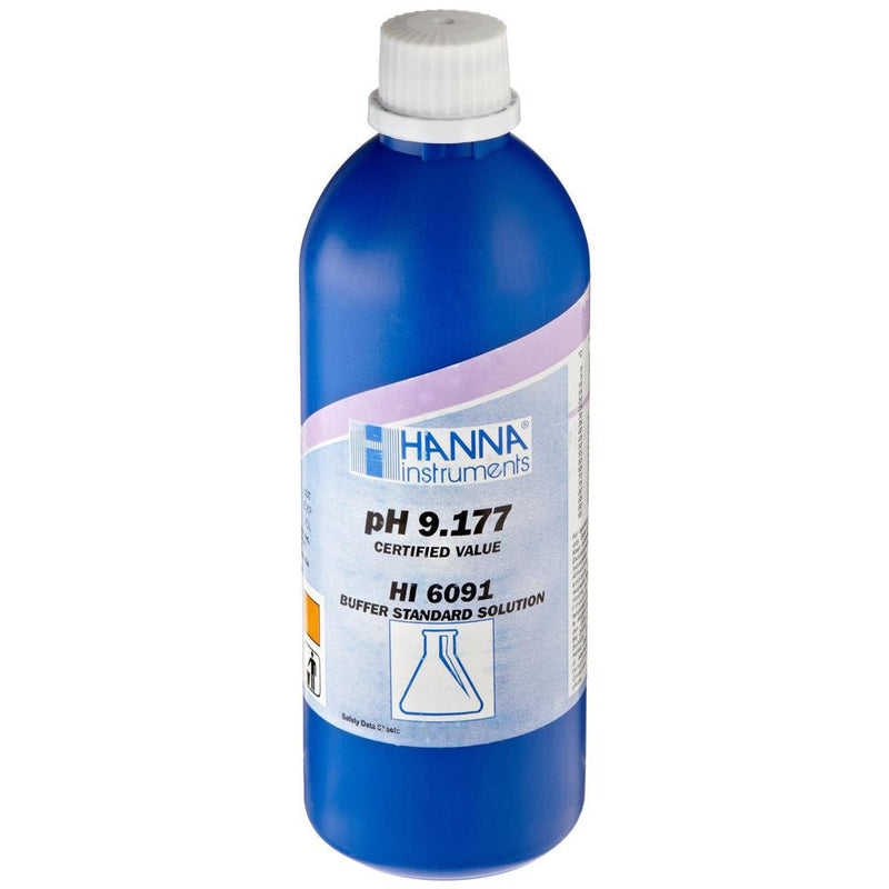 HI 6091  Millesimal Buffer Solution. 9.177 pH. 500 mL bottle - Acorn Scientific
