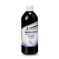 HANNA HI 8034L  80000 µS/cm EC Solution. 500 mL FDA Bottle. Certified
