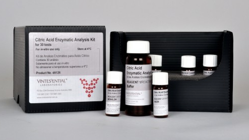 VINTESSENTIAL 4A126 Citric Acid Enzymatic Analysis Kit for 30 Tests