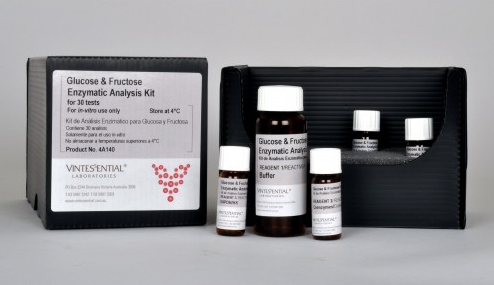 VINTESSENTIAL 4A140 Glucose & Fructose Enzymatic Analysis Kit for 30 Tests