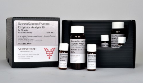 VINTESSENTIAL 4A180 Sucrose + D-Glucose + D-Fructose Enzymatic Analysis Kit for 30 Tests