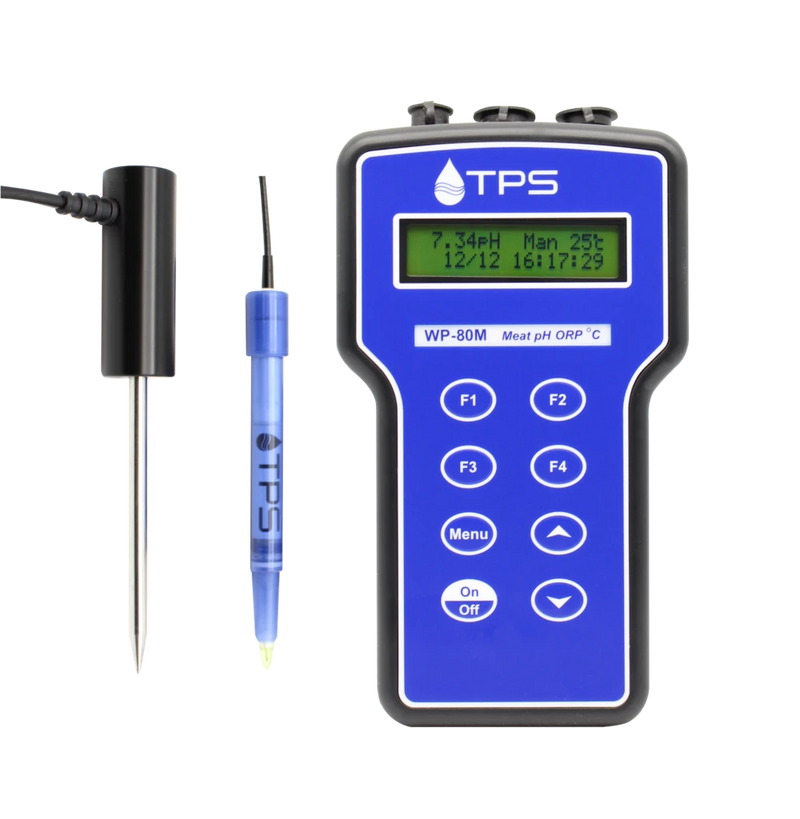 TPS 130055/1 WP-80M | Waterproof pH-mV-Temp with Sensors for Meat Testing and Data ID