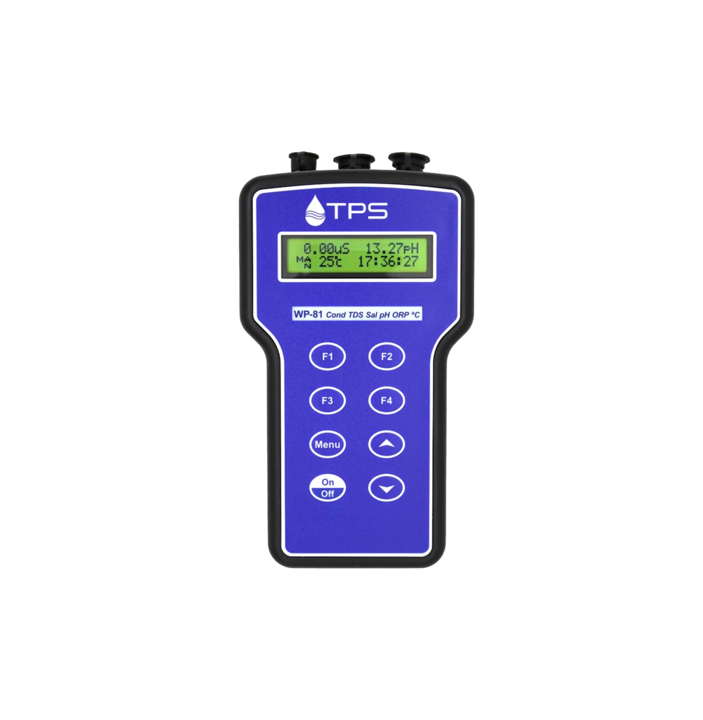 TPS 121132/1 WP-81 | Waterproof pH-Multirange Conductivity/TDS/ATC/Temp meter with pH & Cond sensors