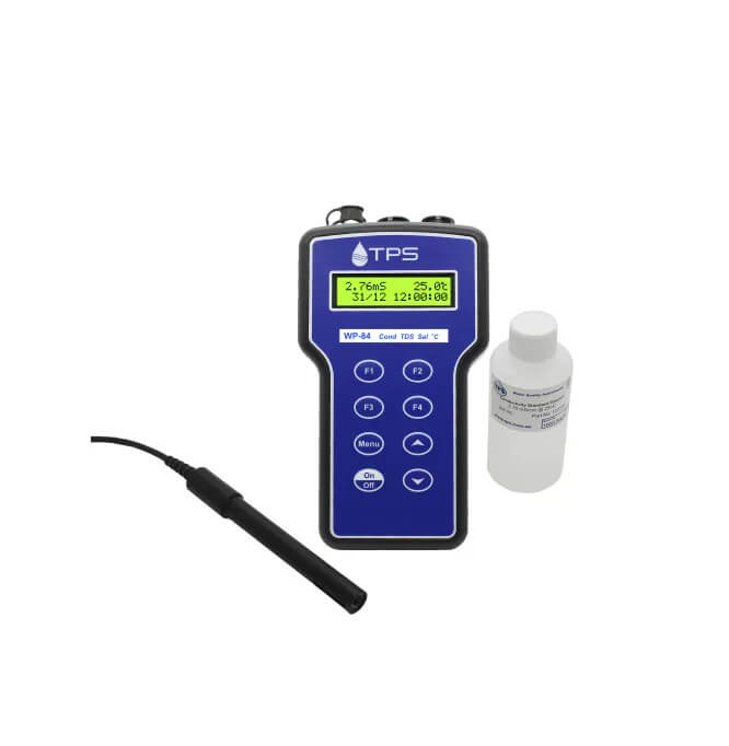 TPS 122159/1 WP-84 | Waterproof Conductivity-TDS-Temp Meter k=0.1, 1 or 10 sensor