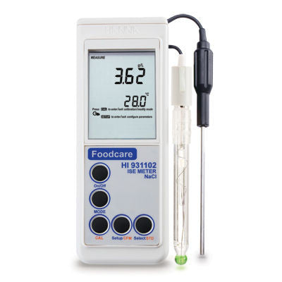 HANNA HI 931102 FOODCARE NaCl/°C (ISE)Meter - Acorn Scientific