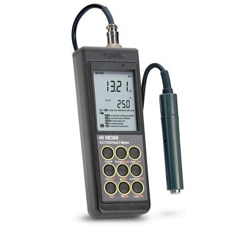 HANNA HI 98360  EC/TDS/NaCl/°C Meter with PC Connectivity