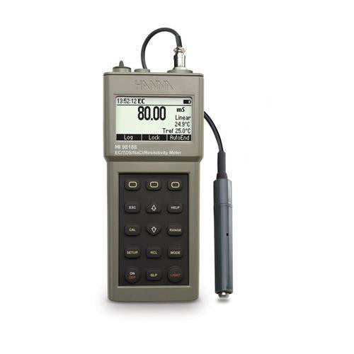 HANNA HI 98188-02 EC/ Resistivity/TDS/NaCl Meter + PC Interface (USP)