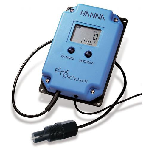 HANNA HI 993302-02 EC/TDS/°C-Monitor to 20.00 mS with electrode. ATC - GRO'CHEK