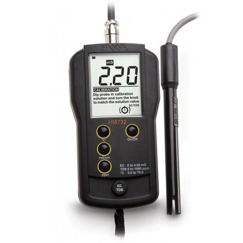 HANNA HI 8732  Portable EC. TDS and Temperature Meter with adjustable TDS factor - Acorn Scientific