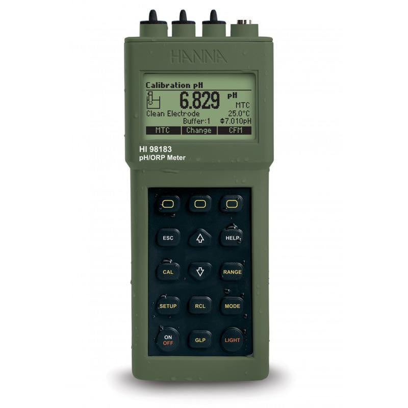HI 98183-02  pH/ORP/°C Meter + PC Interface. Waterproof - Acorn Scientific