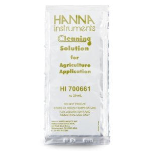 HANNA HI 700661P  General Purpose Cleaning Solution for Agriculture 25 x 20 mL sachet - Acorn Scientific