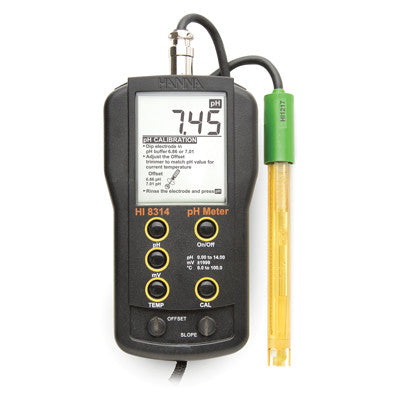 HANNA HI 8314  pH/mV/°C Meter- basic - Acorn Scientific