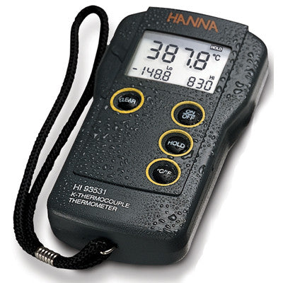 HANNA HI 93531 K-Type  1-Channel Handheld-Thermometer - Acorn Scientific