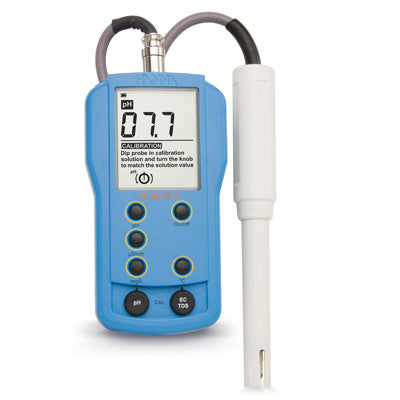 HANNA HI 9812-5 Multiparameter pH/EC/TDS/°C - EC to1990 µS/cm - Acorn Scientific