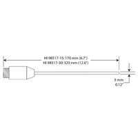 HANNA HI 98517-30  K-Thermocouple Probe for Key®
