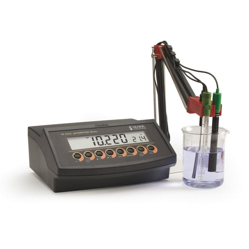 HI 2216-02 pH / ORP / ISE / °C Meter / 5-Point Calibration; Resolution 0.001 + PC Interface - Acorn Scientific