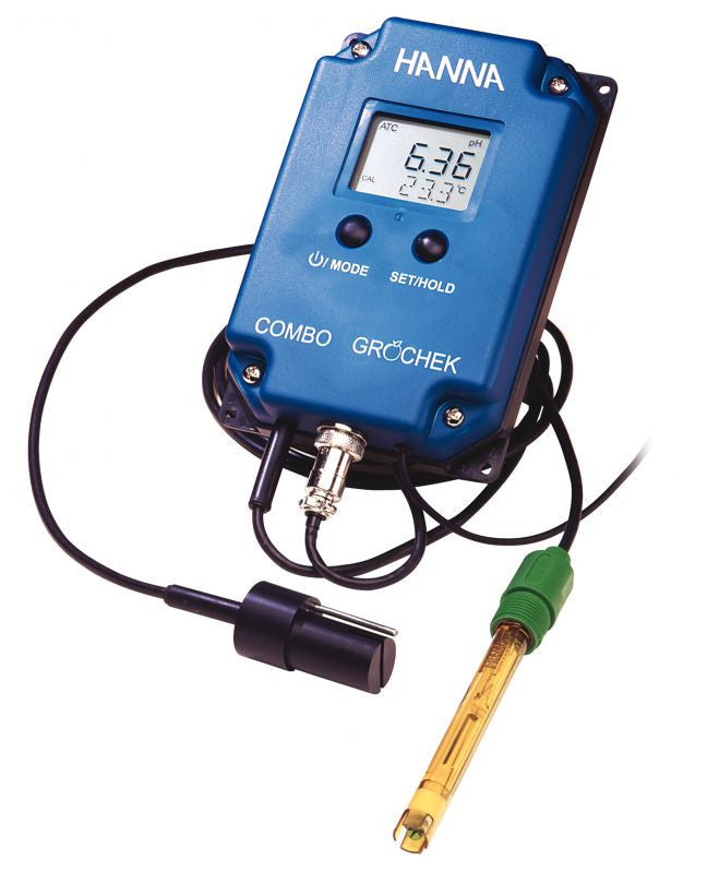 HANNA HI 991404-02 pH/EC/TDS/°C-Monitor with Electrode. ATC - GRO'CHEK COMBO - Acorn Scientific