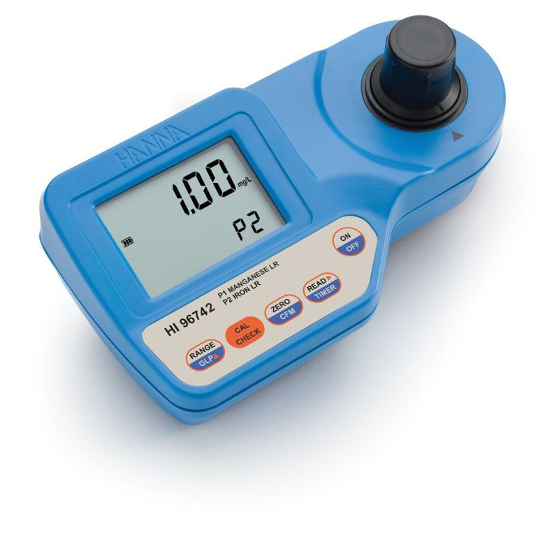 HANNA HI 96742  Iron. Low Range and Manganese Low Range Portable Photometer - Acorn Scientific