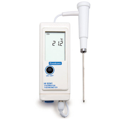 HANNA HI 9241 FOODCARE Thermistor-Thermometer incl HANNA HI 765PW - Acorn Scientific