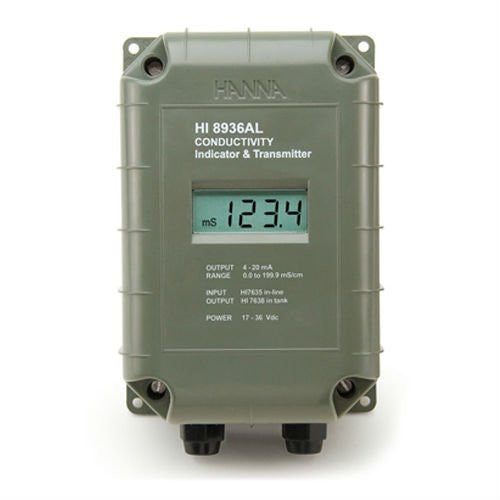 HANNA HI 8936CLN EC - Transmitter with LCD - 0 to 1999 µS/cm - Acorn Scientific