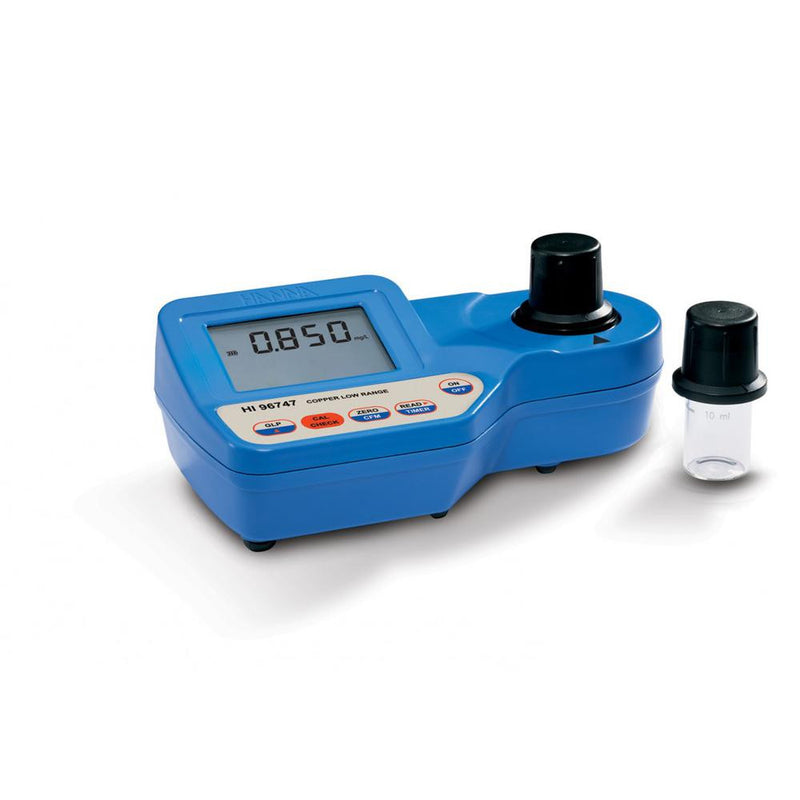 HANNA HI96747C Copper LR 0.000 - 1.500 mg/L - Photometer with Cal kit & Casing