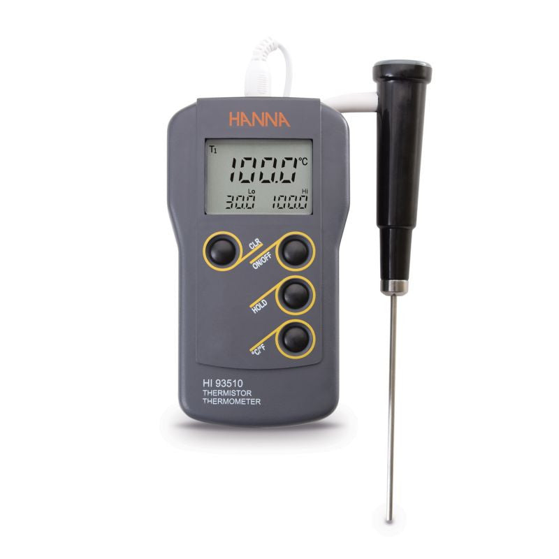 HANNA HI 93510 1-Channel Thermistor Thermometer - Acorn Scientific